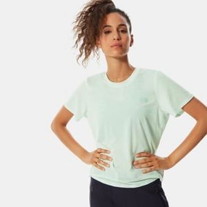 The North Face Wander Twist Back Short Sleeve Shirt for Women X-Small in “jade”